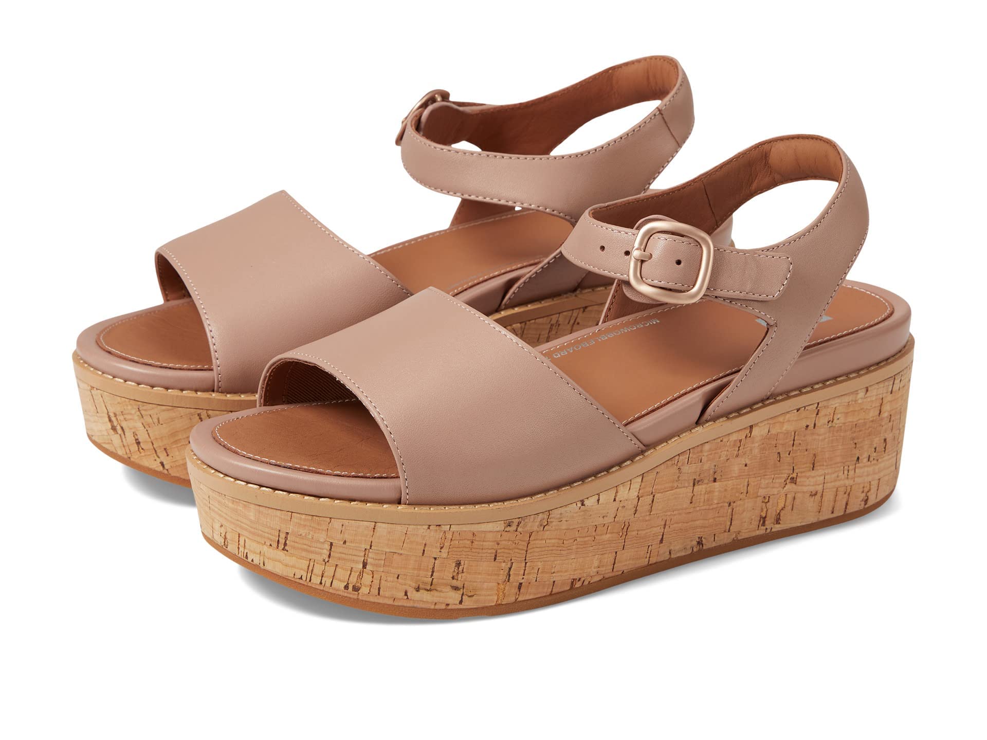 Amazon.com: FitFlop Eloise Cork-Wrap Leather Back-Strap Wedge